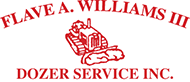 Flave A. Williams III Dozer Service Inc. Logo