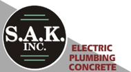 S.A.K. Electric, Plumbing & Concrete Logo